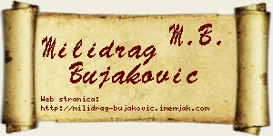 Milidrag Bujaković vizit kartica